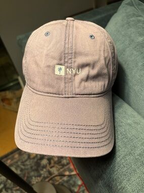 NYU New York University Legacy Washed Purple Cotton Dad Hat Adjustable OS